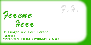 ferenc herr business card